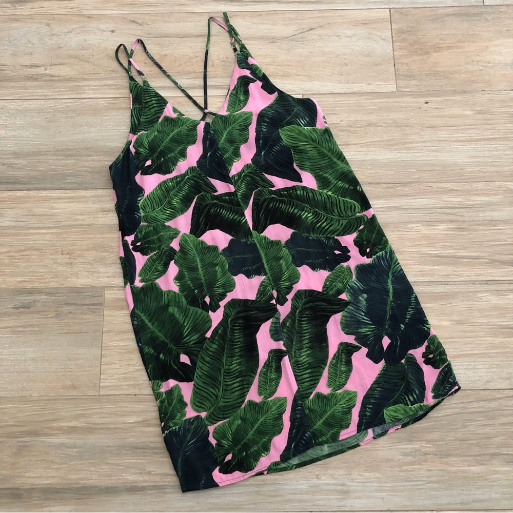 Topshop Palm Print Slipdress - Picture 3 of 14